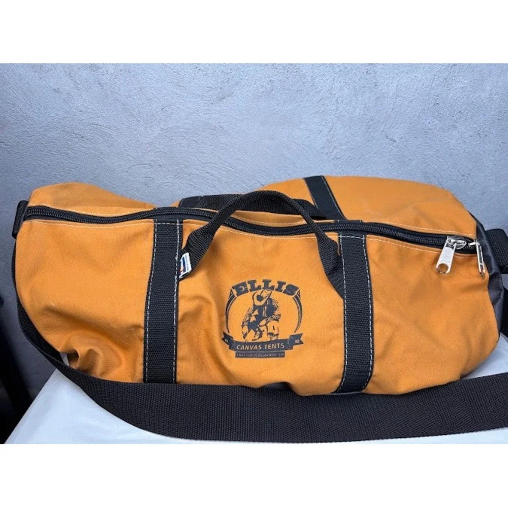 Ellis Canvas Tents 10 Gallon Orange Duffel Bag Durango Colorado Made in USA